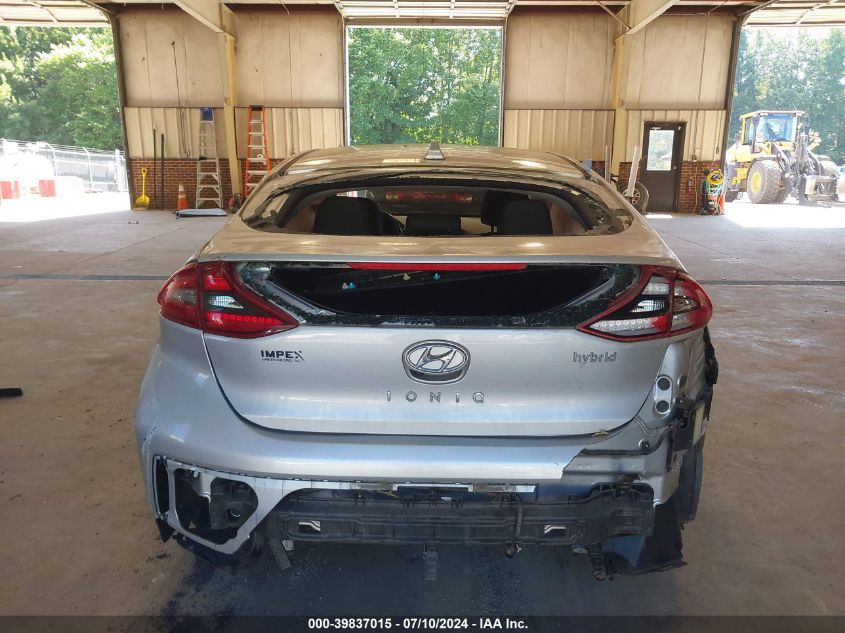 2019 Hyundai Ioniq Hybrid Sel VIN: KMHC75LC5KU123943 Lot: 39837015