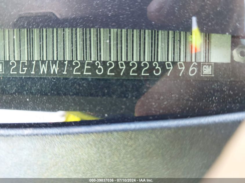 2002 Chevrolet Monte Carlo Ls VIN: 2G1WW12E329223996 Lot: 39837036