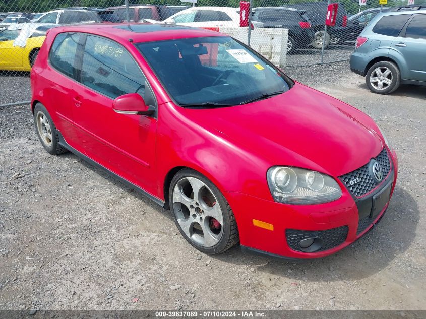 2006 Volkswagen Gti 2-Door VIN: WVWFV71K96W072440 Lot: 39837089