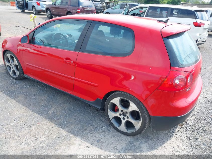 2006 Volkswagen Gti 2-Door VIN: WVWFV71K96W072440 Lot: 39837089