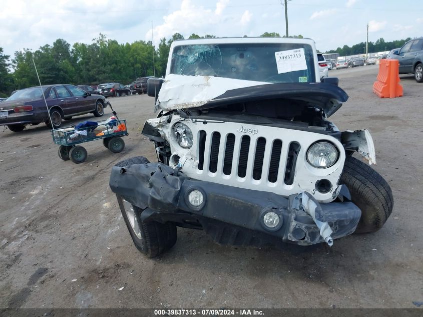 2018 Jeep Wrangler Jk Unlimited Sport S 4X4 VIN: 1C4BJWDG8JL860308 Lot: 39837313