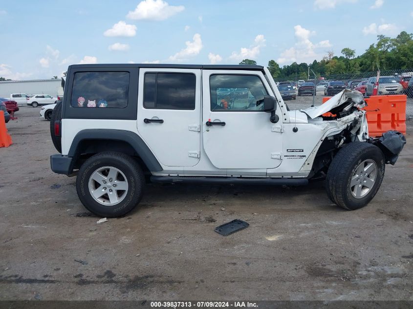 2018 Jeep Wrangler Jk Unlimited Sport S 4X4 VIN: 1C4BJWDG8JL860308 Lot: 39837313