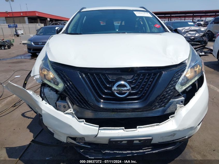 2018 Nissan Murano Sl VIN: 5N1AZ2MH1JN119309 Lot: 39837372