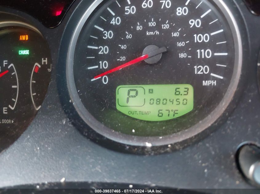 2005 Subaru Forester 2.5X VIN: JF1SG63645H708175 Lot: 39837465