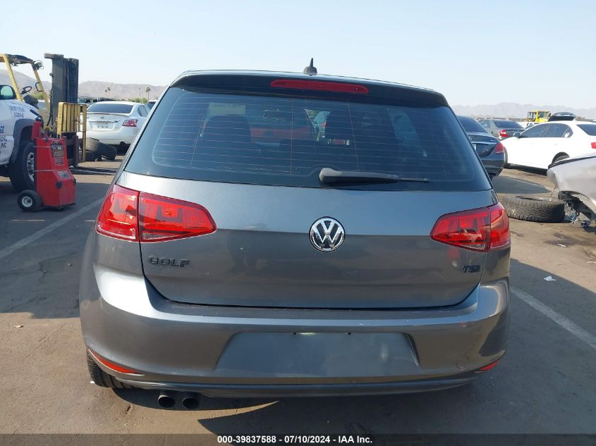 2016 Volkswagen Golf S/Se/Sel VIN: 3VW217AU5GM052843 Lot: 39837588