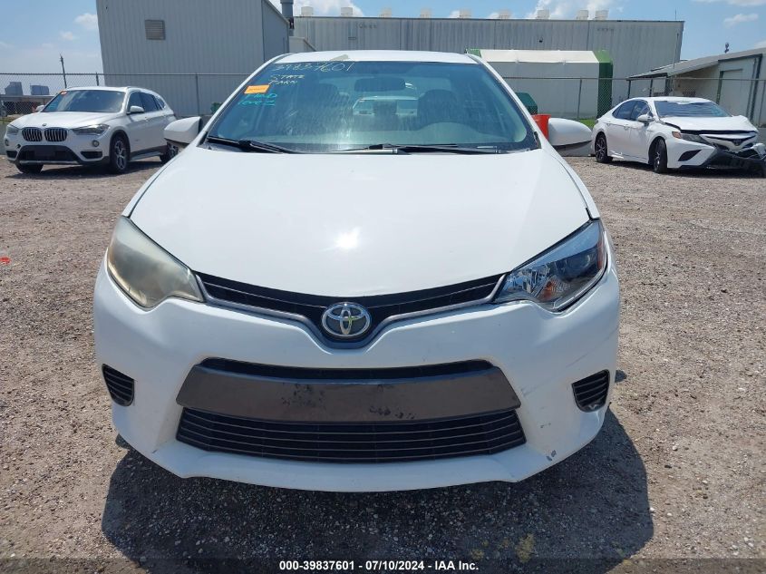 2016 Toyota Corolla Le VIN: 5YFBURHE5GP510782 Lot: 39837601