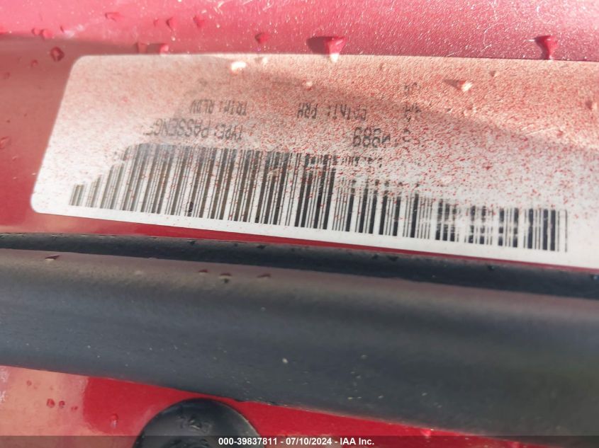 2009 Dodge Challenger R/T VIN: 2B3LJ54TX9H510989 Lot: 39837811