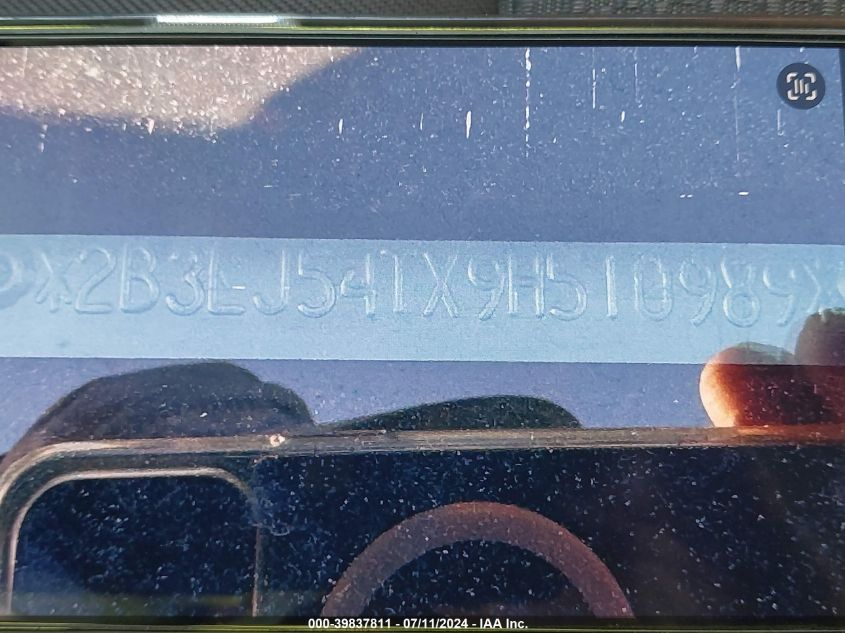 2009 Dodge Challenger R/T VIN: 2B3LJ54TX9H510989 Lot: 39837811