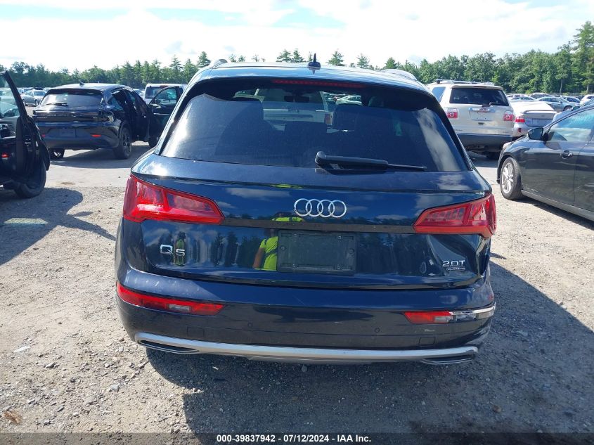 2018 Audi Q5 Premium Plus VIN: WA1BNAFY6J2227691 Lot: 39837942