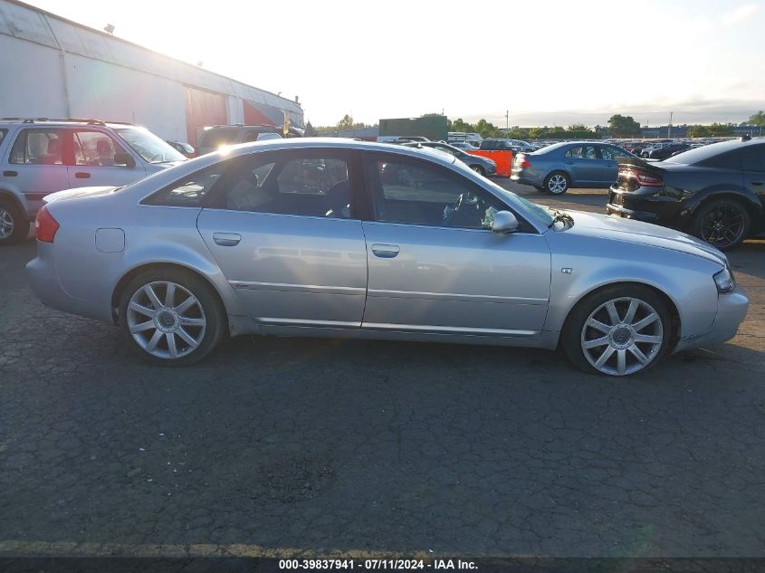 2004 Audi A6 2.7T S-Line VIN: WAUCD64B14N100615 Lot: 39837941