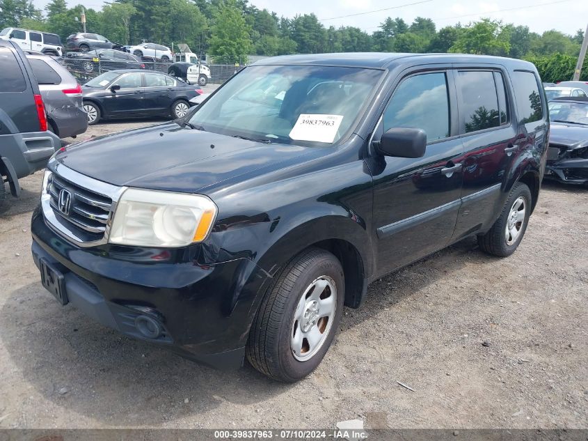 2014 Honda Pilot Lx VIN: 5FNYF4H23EB024428 Lot: 39837963