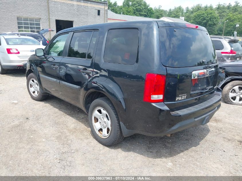 2014 Honda Pilot Lx VIN: 5FNYF4H23EB024428 Lot: 39837963