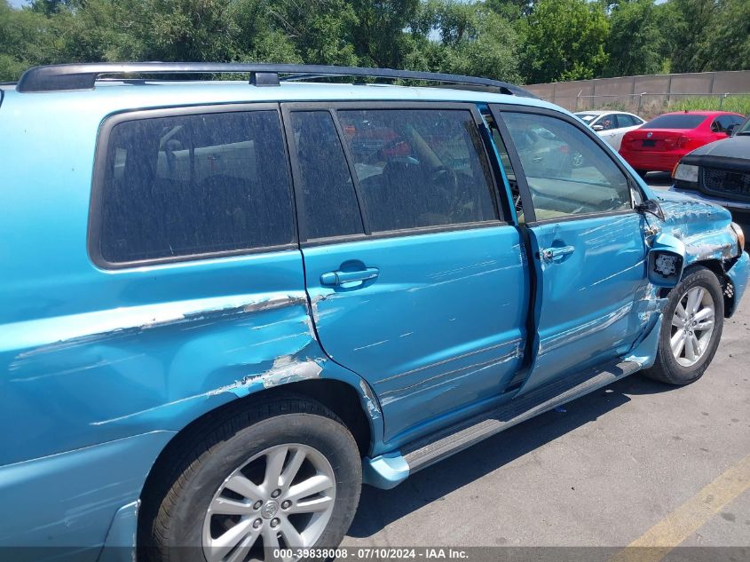 2006 Toyota Highlander Hybrid Limited V6 VIN: JTEEW21A760017227 Lot: 39838008