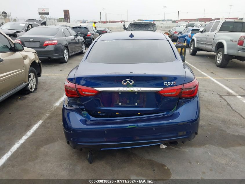 2019 Infiniti Q50 3.0T Red Sport 400 VIN: JN1FV7AP2KM760400 Lot: 39838026