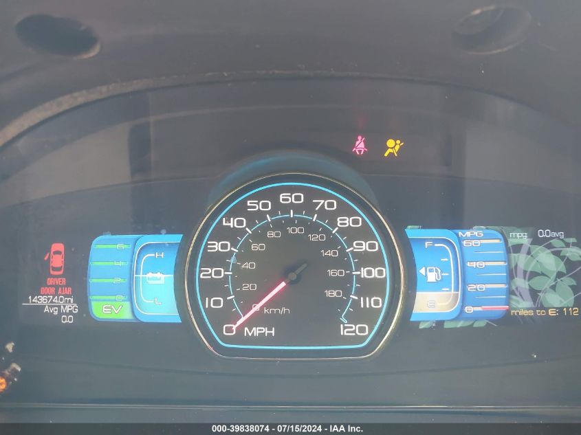 2012 Ford Fusion Hybrid VIN: 3FADP0L30CR351049 Lot: 39838074