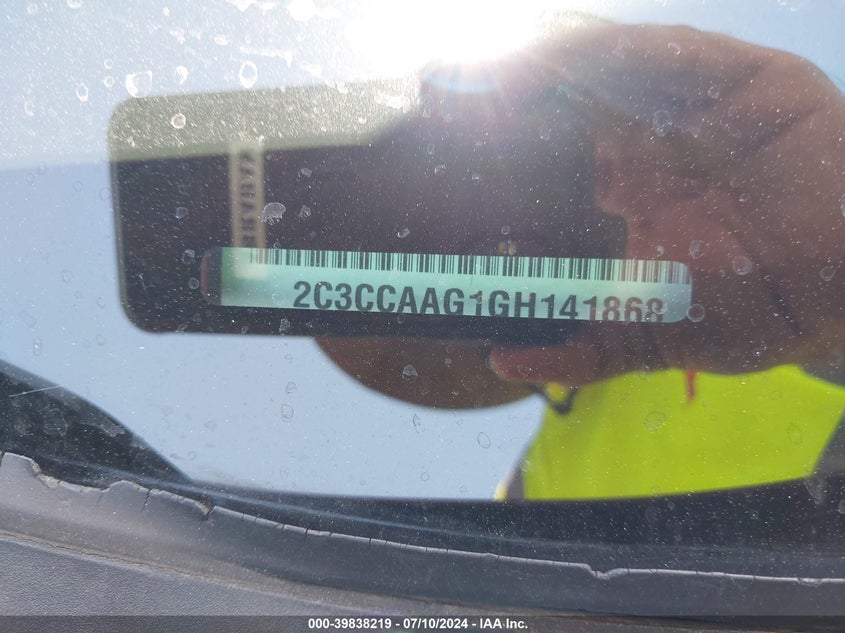 2016 Chrysler 300 Anniversary Edition VIN: 2C3CCAAG1GH141868 Lot: 39838219