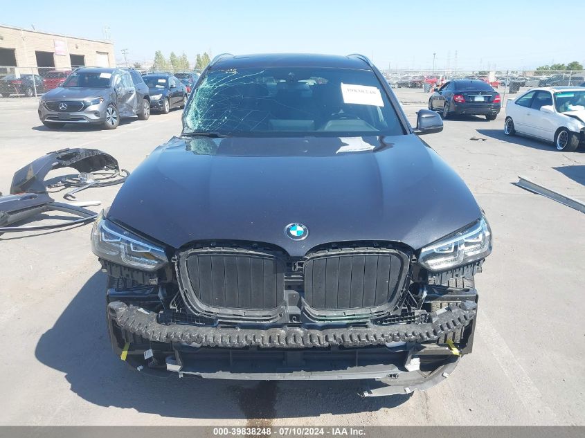 2022 BMW X3 xDrive30I VIN: WBX57DP02NN185163 Lot: 39838248