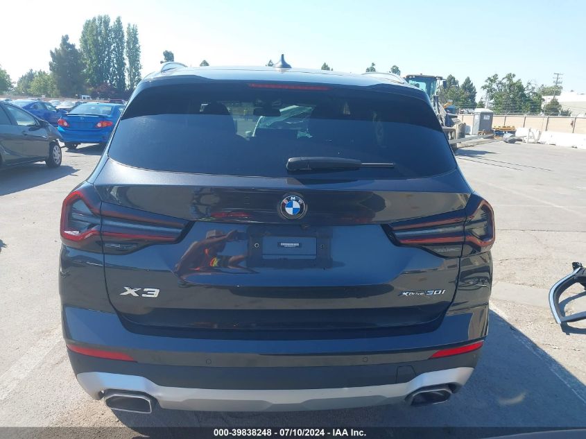 2022 BMW X3 xDrive30I VIN: WBX57DP02NN185163 Lot: 39838248