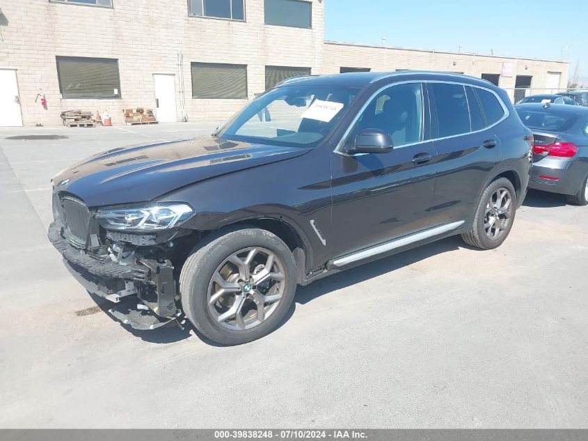 2022 BMW X3 xDrive30I VIN: WBX57DP02NN185163 Lot: 39838248