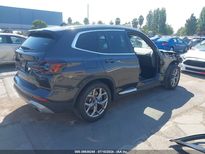 2022 BMW X3 xDrive30I VIN: WBX57DP02NN185163 Lot: 39838248