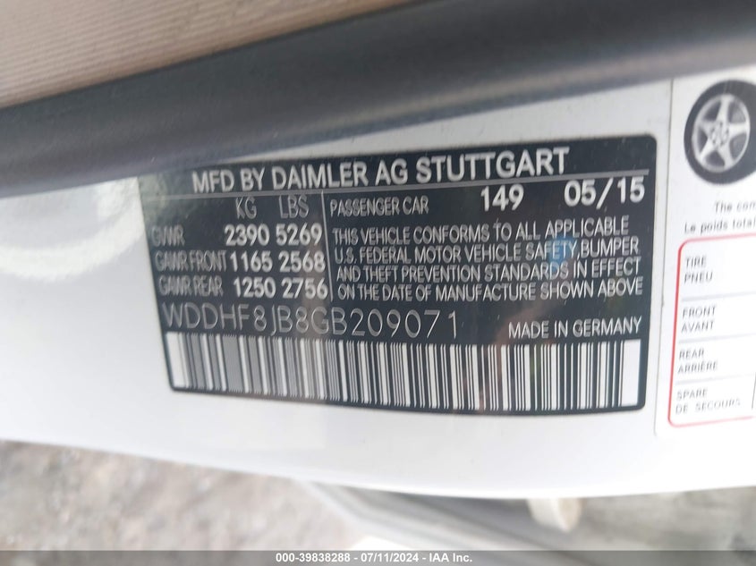 2016 Mercedes-Benz E 350 4Matic VIN: WDDHF8JB8GB209071 Lot: 39838288