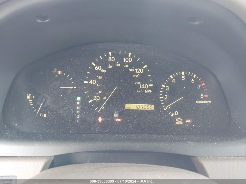 2000 Lexus Rx 300 300 VIN: JT6HF10U1Y0157291 Lot: 39838399