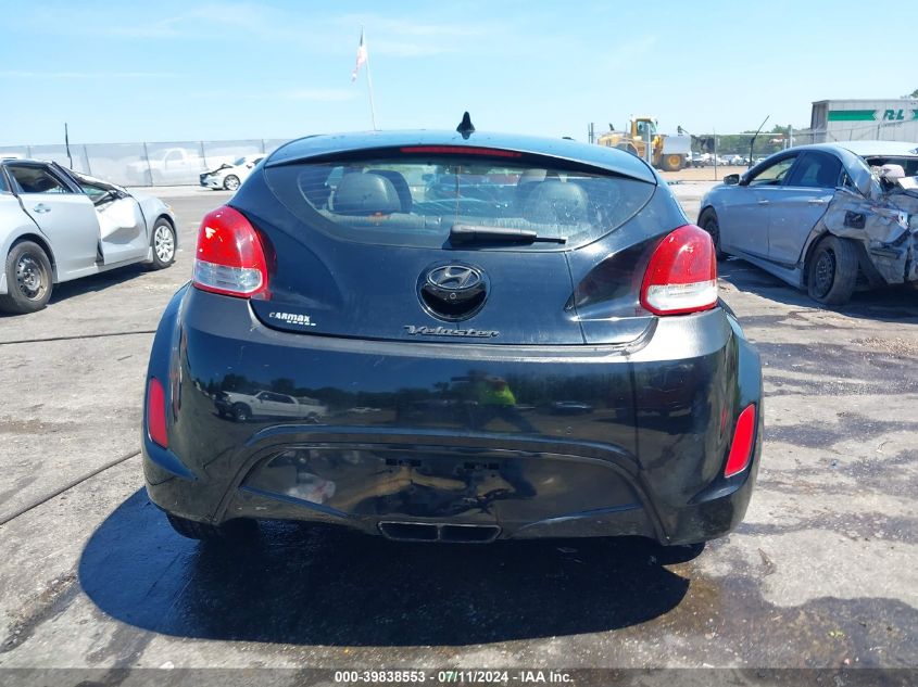 2013 Hyundai Veloster Base W/Black VIN: KMHTC6AD6DU118721 Lot: 39838553