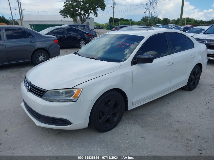 2012 Volkswagen Jetta 2.0L S VIN: 3VW2K7AJ5CM382222 Lot: 39838686