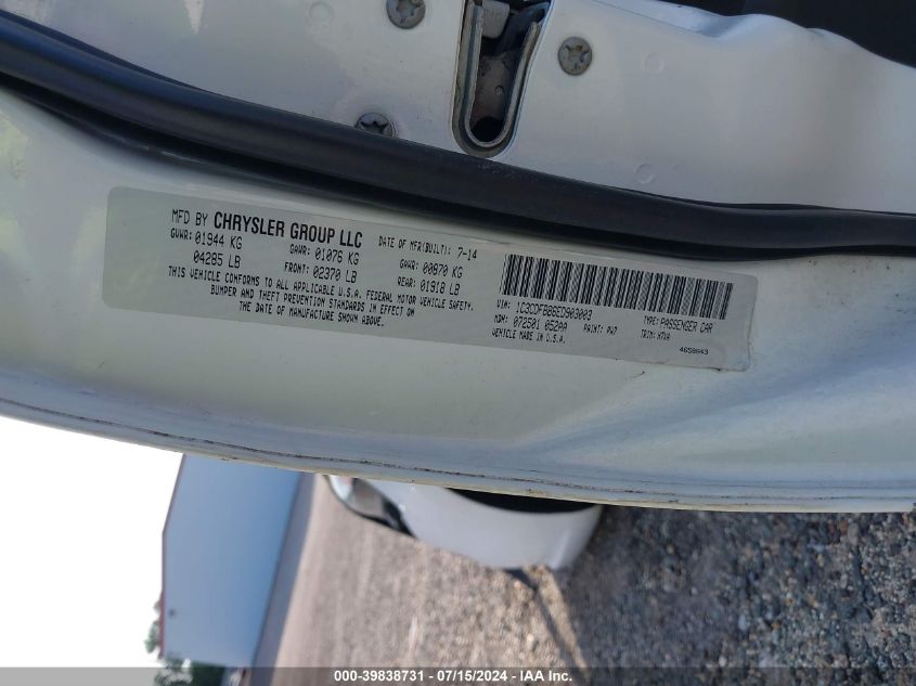 2014 Dodge Dart Sxt VIN: 1C3CDFBB6ED903003 Lot: 39838731