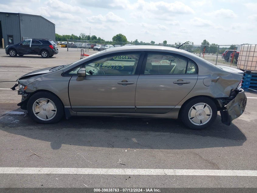 2008 Honda Civic Hybrid Hybrid VIN: JHMFA36228S010206 Lot: 39838763