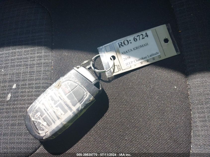 2016 Jeep Cherokee Latitude VIN: 1C4PJMCS7GW120255 Lot: 39838770