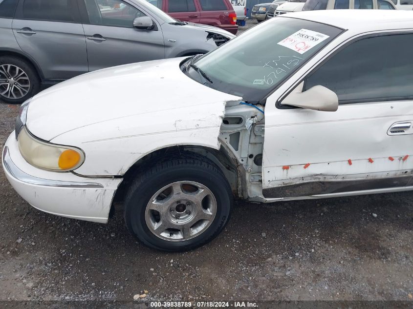 2001 Lincoln Continental VIN: 1LNHM97V81Y674151 Lot: 39838789