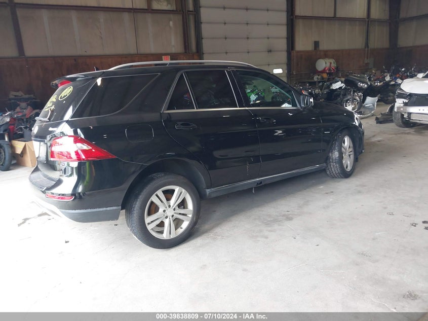 2012 Mercedes-Benz Ml 350 4Matic VIN: 4JGDA5HB7CA033850 Lot: 39838809