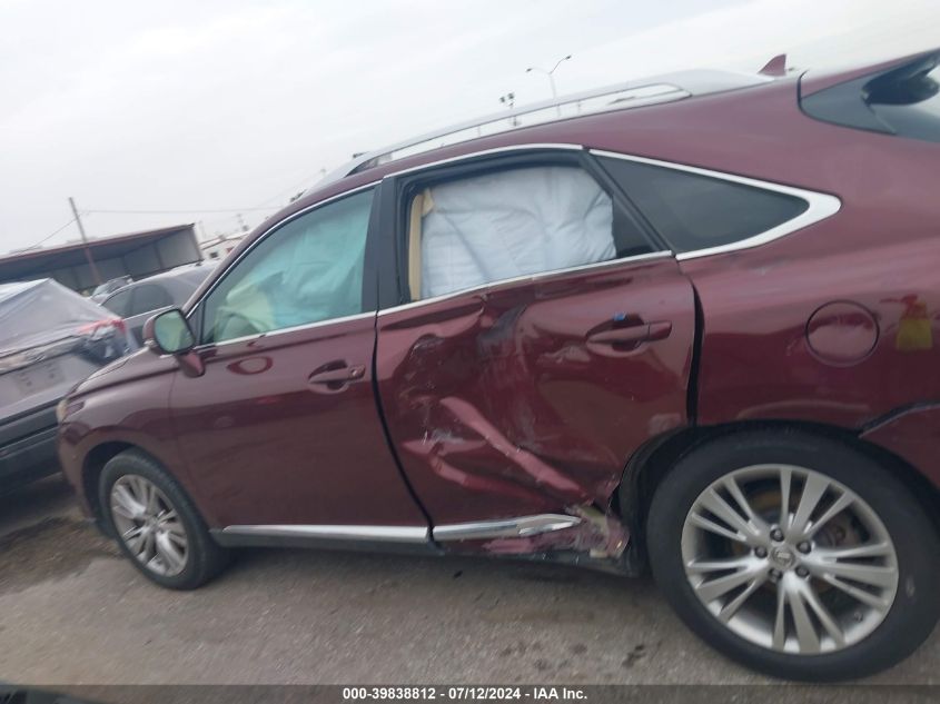 2013 Lexus Rx 350 VIN: 2T2ZK1BA1DC105697 Lot: 39838812