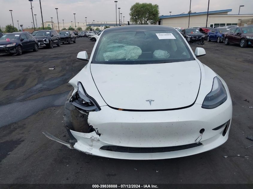 2022 Tesla Model 3 Rear-Wheel Drive VIN: 5YJ3E1EA0NF333166 Lot: 39838888