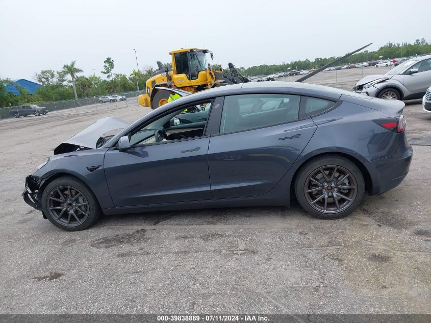 2021 Tesla Model 3 Standard Range Plus Rear-Wheel Drive VIN: 5YJ3E1EA4MF043818 Lot: 39838889