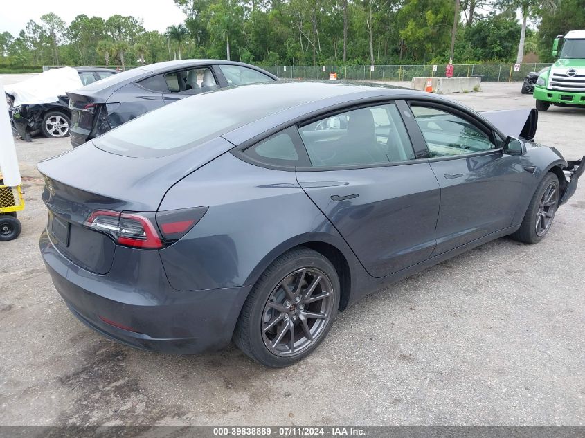 2021 Tesla Model 3 Standard Range Plus Rear-Wheel Drive VIN: 5YJ3E1EA4MF043818 Lot: 39838889