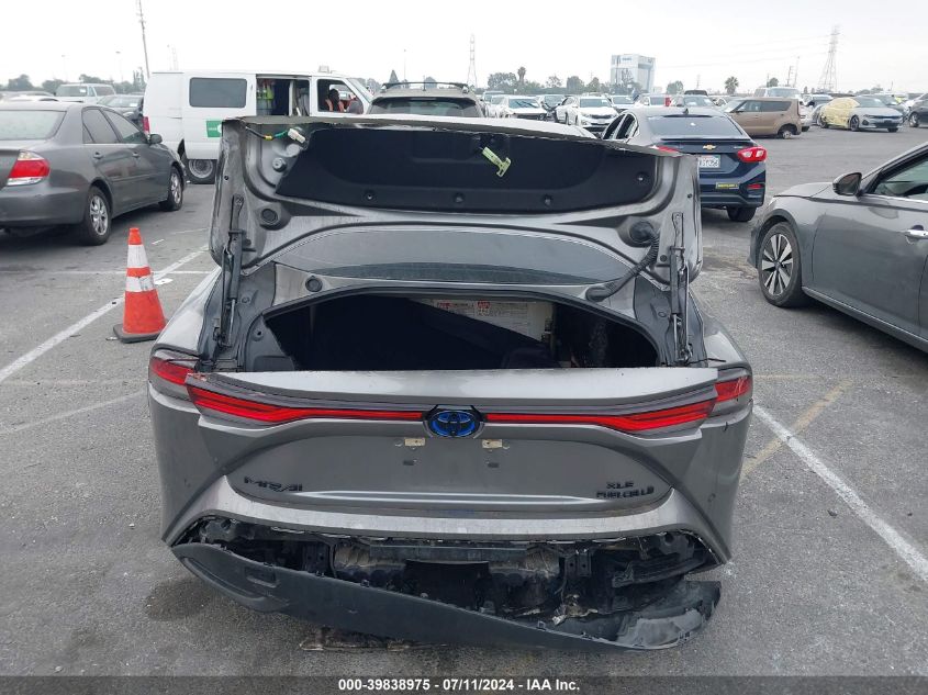 2021 Toyota Mirai Xle VIN: JTDAAAAA3MA001691 Lot: 39838975