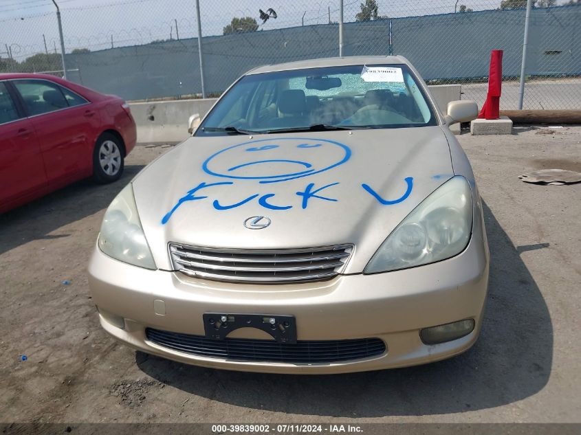 2003 Lexus Es 300 VIN: JTHBF30G730117972 Lot: 39839002