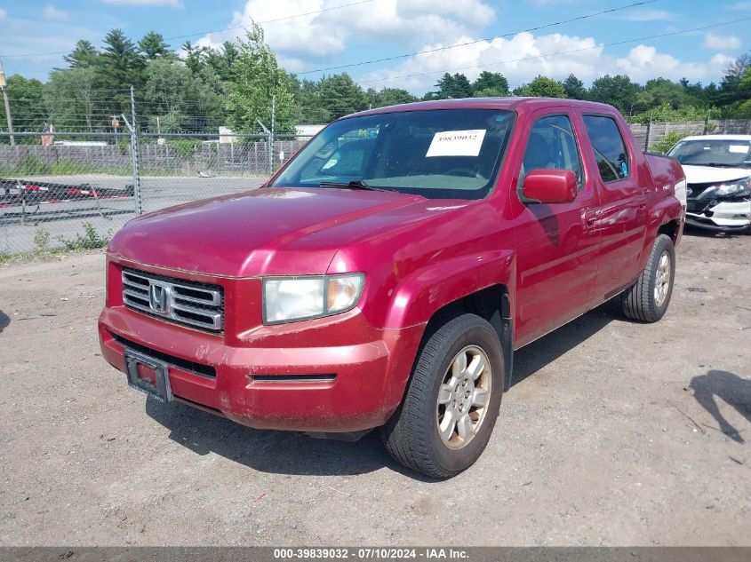 2006 Honda Ridgeline Rtl VIN: 2HJYK16586H542307 Lot: 39839032