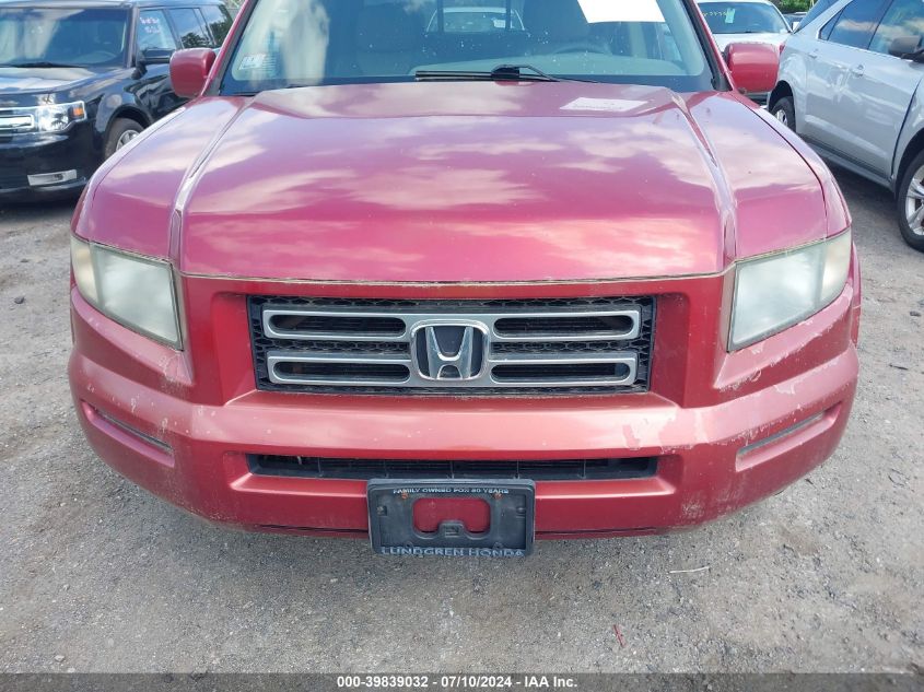 2006 Honda Ridgeline Rtl VIN: 2HJYK16586H542307 Lot: 39839032