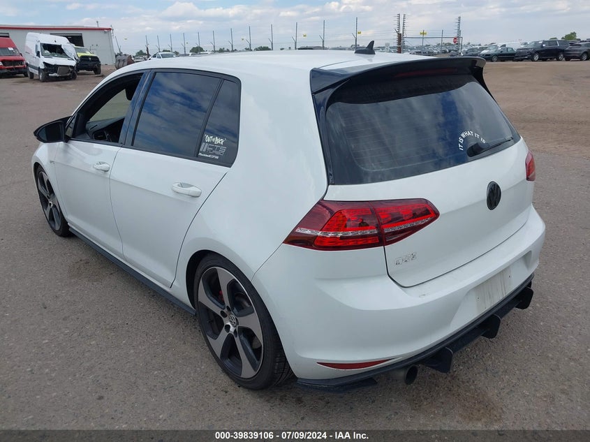 2017 VOLKSWAGEN GOLF GTI AUTOBAHN 4-DOOR/S 4-DOOR/SE 4-DOOR/SPORT 4-DOOR - 3VW447AU1HM052176