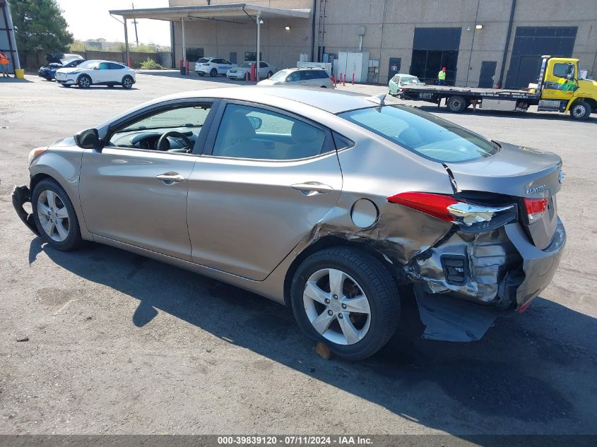 2013 Hyundai Elantra Gls VIN: 5NPDH4AE2DH440502 Lot: 39839120