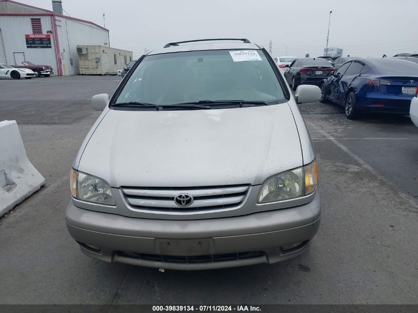 2001 Toyota Sienna Xle VIN: 4T3ZF13C41U348401 Lot: 39839134