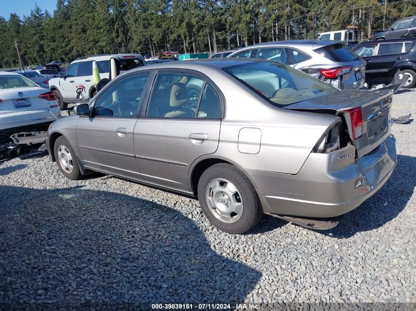 2003 Honda Civic Hybrid VIN: JHMES95633S025841 Lot: 39839151
