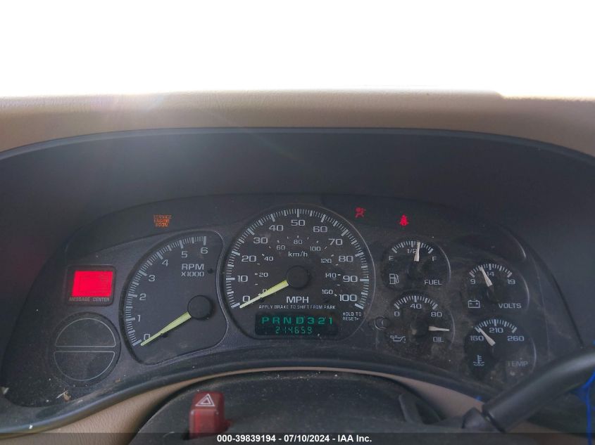 2001 Chevrolet Suburban 1500 Ls VIN: 3GNEC16T51G154244 Lot: 39839194