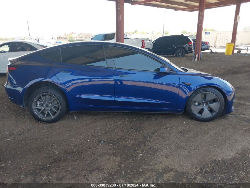 2021 Tesla Model 3 Standard Range Plus Rear-Wheel Drive VIN: 5YJ3E1EA4MF021723 Lot: 39839230