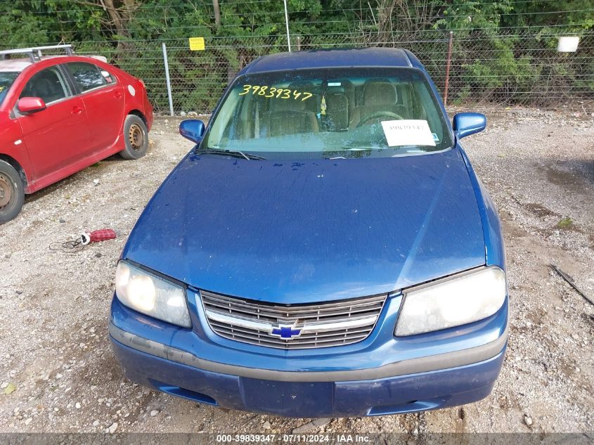 2003 Chevrolet Impala VIN: 2G1WF52EX39430393 Lot: 39839347