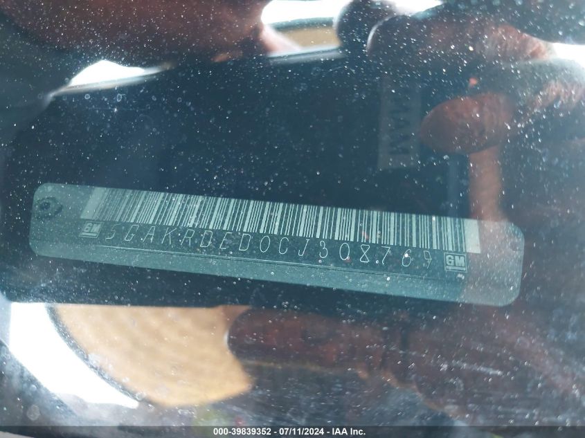 2012 Buick Enclave Premium VIN: 5GAKRDED0CJ308769 Lot: 39839352