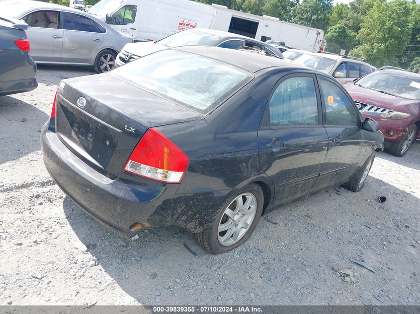 2009 Kia Spectra Lx VIN: KNAFE221895655971 Lot: 39839355